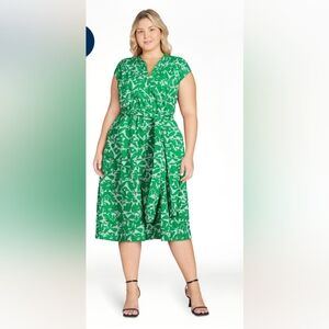 Free Assembly Belted Dress with short sleeves